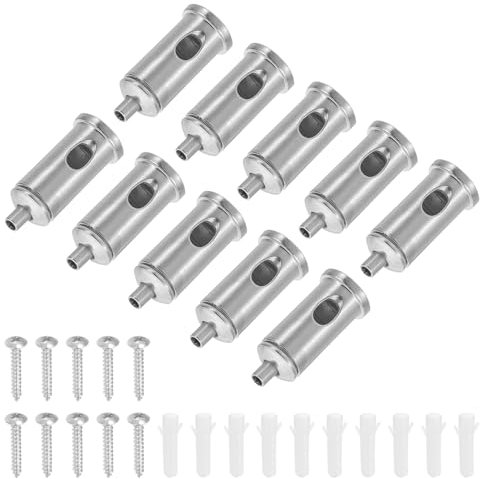 PATIKIL Morsetto per Cavo, Cavo Presa Connettore 10pz Regolabile Acciaio Filo Metallico Corda Cavo Morsetto con Base per Sospensione Lampadario Pannello Lampada Illuminazione Accessori