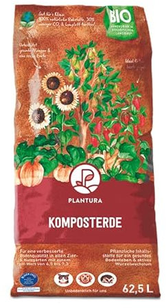 Plantura Bio Komposterde, 62,5 L, torffrei & klimafreundlich, auch als Hochbeeterde