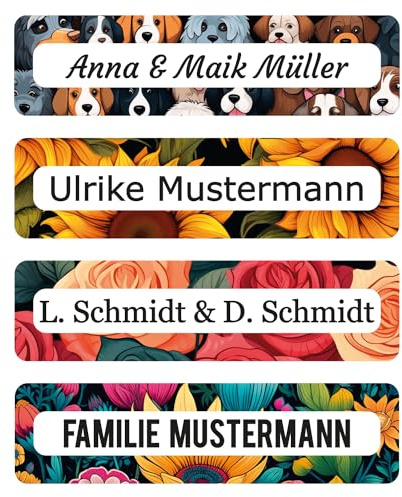 foliado® 6x Aufkleber für Briefkastenschild Klingelschild Türschild Namensschild Briefkasten selbstklebend mit Motiv | wetterfest, wetterbeständig | Digitaldruck APD-064 (6 x 1,5 cm)