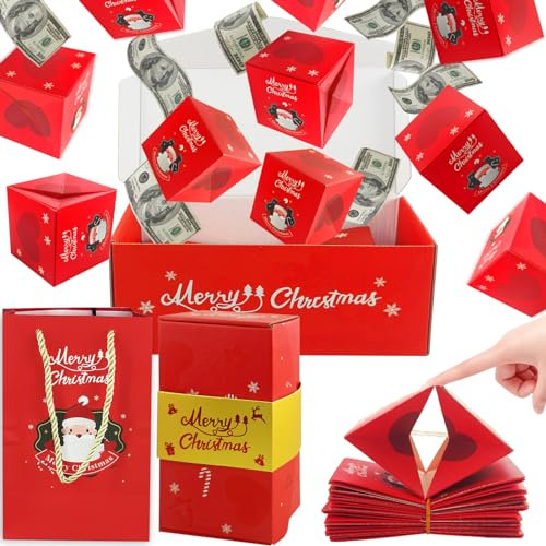 Meanju Weihnachten Pop Up Geschenkbox - 10 Boxen Explosion Box, Geschenkboxen, Geldgeschenk