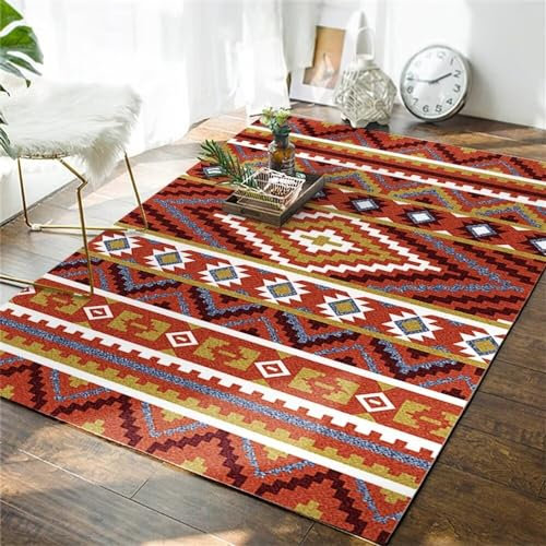 RUGMRZ Teppich Babyzimmer Zimmers Teppichboden Fuzzy rote Pflanze floral Dekoration, Wohnzimmer Zentrum Dekoration ist einfach zu pflegen Teppich Kinderzimmer Jungen 60X90CM