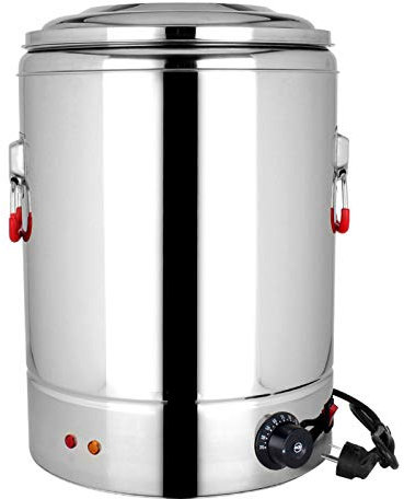 NIBXEPDF Hot Water Dispenser/Hot Drink and Sweet Wine Warmer, Large-Capacity Double-Layer Stainless Steel Energy-Saving Electric Beverage Heater, for Hotel/Conference/Restaurant/Without Faucet/56L