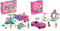 MEGA Barbie Car Building Toys Playset, Dream Camper Adventure with 580 pieces Barbie Car Building Toys Playset, Convertible and Ice Cream Stand with 225 Pieces, 2 Micro-Doll