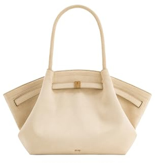 JW PEI Donna Borsa Tote Media Hana in Finta Pelle Scamosciata - Bianco Avorio