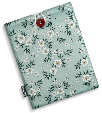 TiMOVO Custodia per 7 E-Reader, Paperwhite e Colorsoft Signature Edition (uscita 2024), Custodia Protettiva per 6-7 pollici Kobo eBook, Verde&Fiore