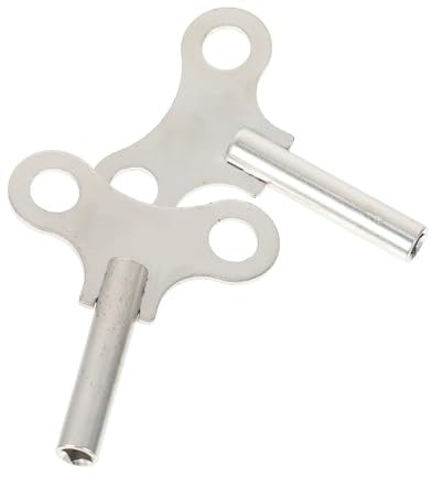 ANDRESLAD 2stücke Teiliges Aufziehschlüssel Für Standuhren Aus Stahl Stabile Präzise Gefertigte Retro Uhrenschlüssel Mit Verlängertem Robustes Zubehör Für Alte Mechanische Wand Tischuhren