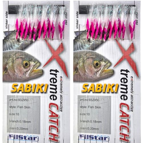 PRO FILSTAR Sabiki Hering Köder Set 2x10 Angelhaken N10 - Heringsangeln