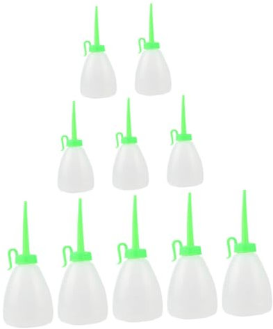 DIYEAH 10pcs Sewing Machine Oil Bottle Plastic Liquid Oil Container Pointed Nozzle for Sewing Machine Accessories and Tools
