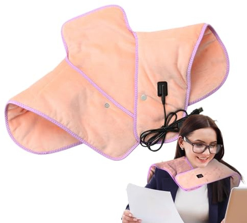 Eastuy Cuscinetto riscaldante per collo e spalle, fascia termica per collo e spalle, Coprispalla riscaldato con cuscino riscaldante portatile in 3 modalità, Tappetino riscaldante USB versatile
