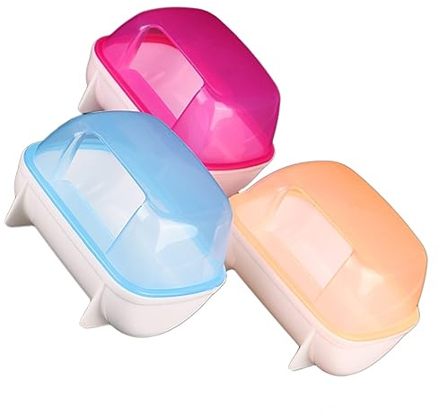 Yardwe 3pcs Hamster Bath Sandbox Litter Tray Bathtub for Guinea Pig Gerbil Chinchilla