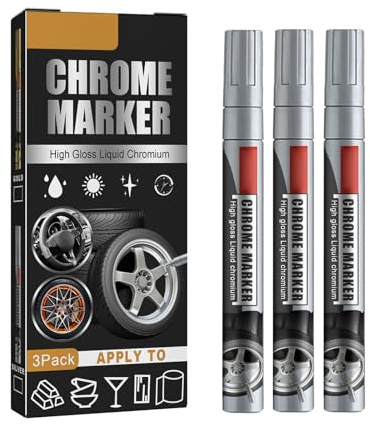 Penna per Pneumatici Bianca,Pennarelli Impermeabili di Alta Qualità per Scritte Sui Pneumaticis per Auto,Penna per Pneumatici Bianca