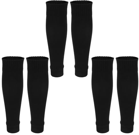 LXUEJIE 3 Paare Fußball Stutzen Kinder, Fußballsocken Fußball Sleeves Tubes Fußballstutzen Kinder Tubes Trainingssocke Sportsocken Football Socks für Fussball Basketball Laufen Marathon