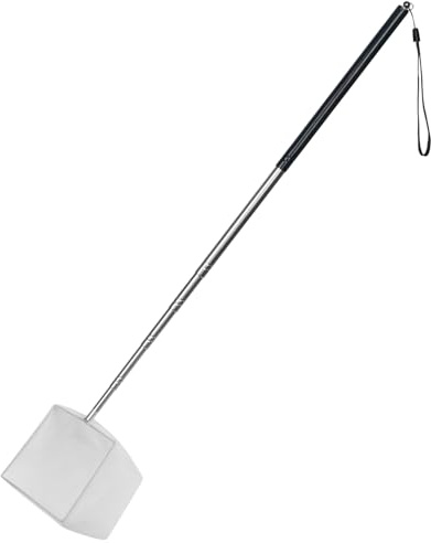 Pawfly Filet pour crevettes d'aquarium 5-10 cm Mini-Filet de pêche avec poignée Extensible en Acier Inoxydable Mailles Souples Rondes/carrées pour Aquariums & Petits bassins