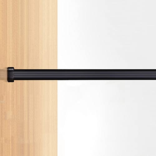 YCVAWEOD Asta sospesa in Metallo per Armadio dell'Armadio Nizer con Cappucci di ghisa Oro/Nero/Bianco/Grigio 39,4 pollici/100 cm LWX