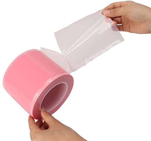 Cryfokt Rotolo di Pellicola Barriera Comodo e Facile Usare per Tatuaggi Dentali, Plastica PE, Pellicola Protettiva 1200 Fogli per Salone di Bellezza e Casa (PINK)