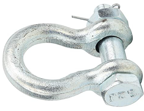 Haofy Alloy Steel Heavy Duty Anchor Shackle for Ship Lifting Hardware Tool 2T Bow Type for Construction Workers (3.25t)