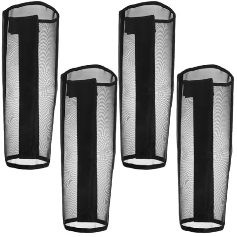 Alasum Protectores para Patas de Caballo 4piezas de Malla Transpirable Antimoscas Negras, Ajustables y Antideslizantes, Ideales para Actividades al Aire Libre y Entrenamiento