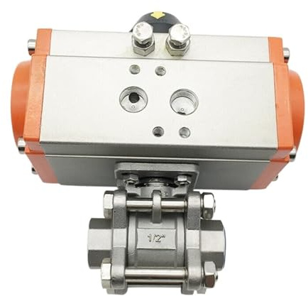 Ryettisk Vanne à Bille pneumatique DN15, vérin Double Effet en Acier Inoxydable 304