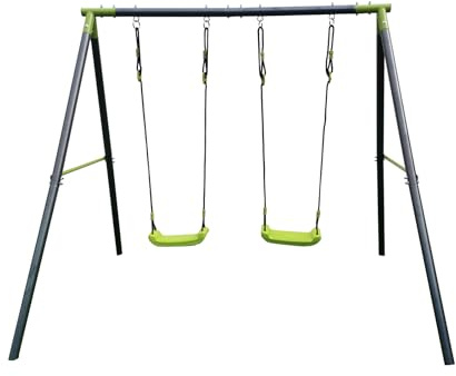 Schaukel Outdoor mit Gestell „Igel“, Doppelschaukel, Schaukelgerüst