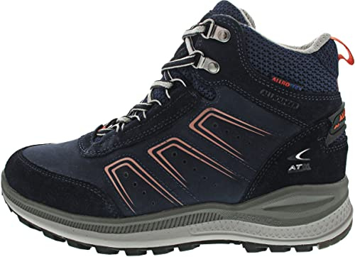 Allrounder damskor utomhus Satika-Tex utomhussko läder/textilkombination vandring trekking uni Satika Tex vandringssko trekking utomhus, Marinblå, 38.5 EU