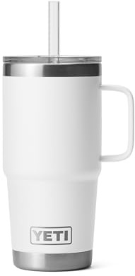 Yeti Rambler 25 Oz Straw Mug White