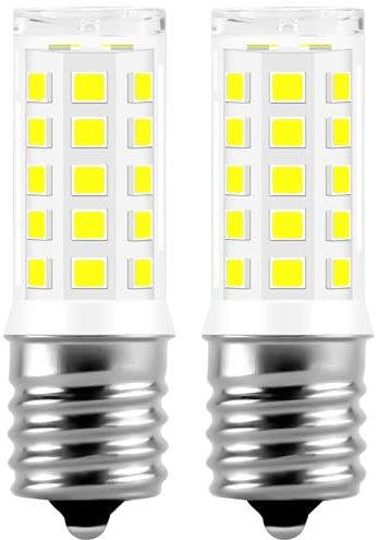 ROOAUG 5304517886 Kei D28A Refrigerator Light Bulb Replacement,E17 led Bulb,Freezer Light Bulb 3W AC100-130V Daylight White, 2PACKS