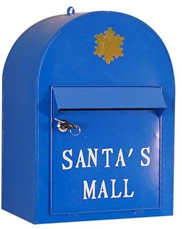 YCXJB Briefkasten mit Schlüssel Schloss für Den Außenbereich, Abschließbarer Wandbriefkasten, Briefkasten Modern für Haus, Wohnung und Geschäft Außerhalb der Geschäftszeiten(Blue)