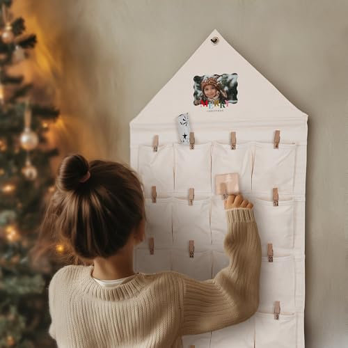 XXL Adventskalender zum Befüllen – Personalisierte Adventskalender aus Stoff mit Name und Botschaft
