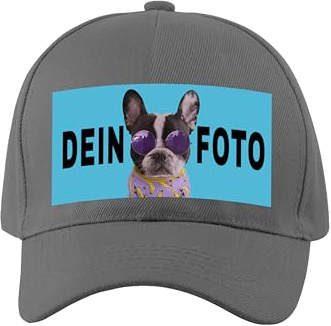 NIMAMA Unisex Erwachsenen Cap Bedrucken Lassen - Mit Wunschfoto personalisiert - Individuell als Geschenk für Herren und Damen selbst gestalten