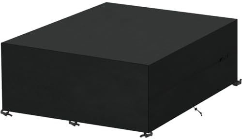 SanGlory Uteplats Trädgårdsmöbelöverdrag, 300x300x100cm Utomhus Vattentät Bordsskydd Utomhus Bordsskydd Skydd för Trädgård, Vindtät, Anti-UV, Fyrkantig