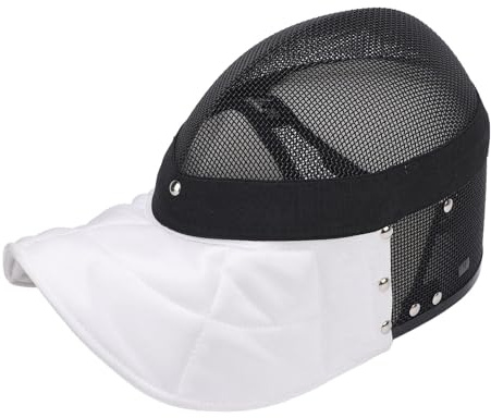 RiToEasysports Máscara de Esgrima, Casco Protector de Esgrima a Prueba de Puñaladas de Visión Clara de Malla de Acero Al Carbono para Entrenamiento (S)
