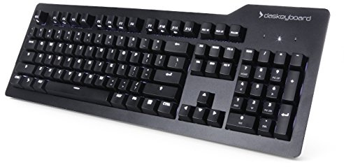 Das Keyboard Prime 13 Mechanische Tastatur QWERTZ DE Layout - 105 Tasten, Weiße LED-Beleuchtung, Full-NKRO, Cherry MX Brown Soft Clicky, USB 2.0 Passthrough, Aluminium-Abdeckung (DKP13-PRMXT00-DE)
