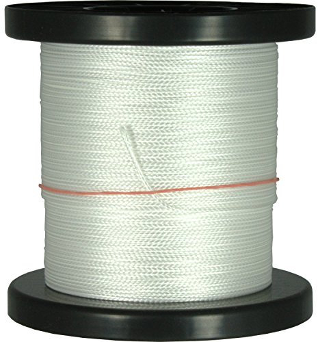 Dyneema Drachenschnur 230daN weiß 1,4mm sehr dehnungsarm geflochten Einleiner Lenkdrachen, Länge: 100m, Durchmesser: 1.4mm, Bruchlast: 230daN