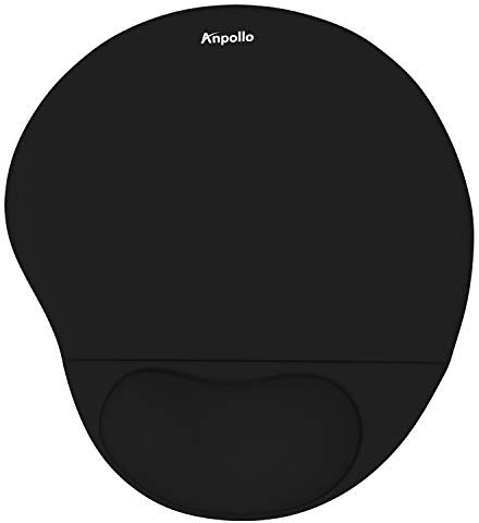 Eligoo Tappetino Mouse Ergonomico con Supporto per il Polso, Tappetino per Mouse in Gel Confortevole, Tappetino Mouse Gaming Resistente - Nero
