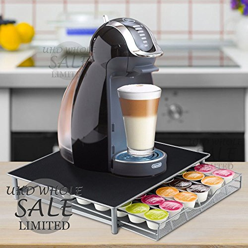 FB FunkyBuys® Dolce Gusto Coffee Pod Holder - 36 Capsules Stackable Stand - Anti Vibration Non Slip Surface - Mesh Drawer Rack