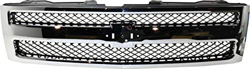 Garage-Pro Front Grille Assembly For 2007-2013 Chevrolet Silverado 1500, Chrome Shell, Textured Black Insert, Truck Grill