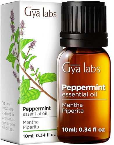 Gya Labs Reines Pfefferminzöl für das Haarwachstum – 100% therapeutische ätherische Minzöle – hochwertiges natürliches ätherisches Pfefferminzöl für Diffusor, Haut und Haare (10 ml)