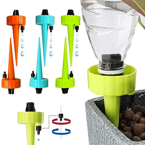 Arrosage Plante Interieur, 6Pcs Arroseurs Automatiques Plantes,arrosage bouteille, Goutte a Goutte Bouteille Réglables pour Jardin Plantes Arroseur Plante pour Jardin Intérieur et Extérieur