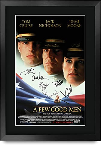 HWC Trading FR A3 A Few Good Men Filmplakat Tom Cruise, Jack Nicholson, Demi Moore Geschenke Gedrucktes Poster Signiertes Autogrammbild für Fans von Film-Erinnerungsstücken - A3 gerahmt