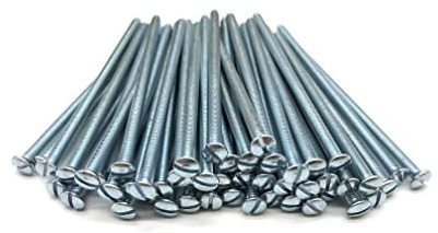 M3.5 Silver Electrical Socket Screws, 75mm, For Switches, Light Switch, Plug Sockets, 3.5mm x 75mm, (50)