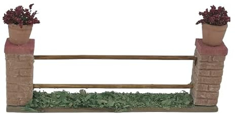 Ringhiera con colonne e fiori per Presepe - Accessori Presepe