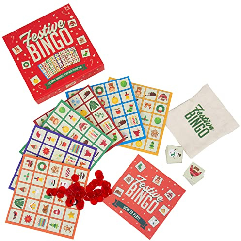 Gift Republic Christmas Festive Bingo - Winner Shouts Turkey! - EIN ideales Weihnachtsspiel von Bingo