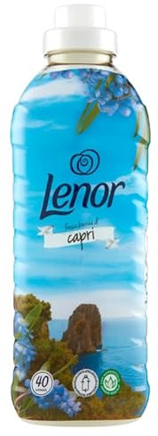 Lenor Weichspüler, Konzentrat, 40 Waschgänge, Atmosphären D'Italia Capri, langanhaltende Frische und Weichheit pflanzlicher Herkunft, duftende Bettwäsche bis zu 1 Woche