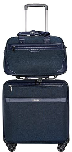GOTYKE Rollende Laptop-Aktentasche Premium Rolling Laptop Trolley Tasche Passt bis zu Laptop Wasserabweisend Rolling Computertasche mit RFID-Taschen für Reisen/Business/Schule/Frauen (Farbe: A)