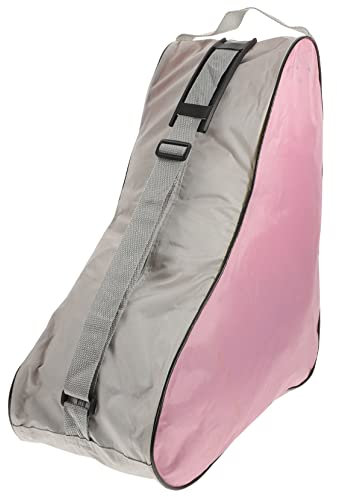 Homoyoyo Rollschuhtasche Mesh Stoff Tragetasche Mit Tragegriff Dreieckige Rollschuh Tragetasche in Rosa Große Kapazität Sportschuh Tasche Für Kinder Und Inline Skates