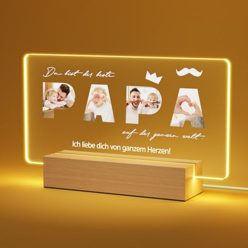 Giftove Personalisierte PAPA-Bilderrahmen - Geschenke für Papa & Vater