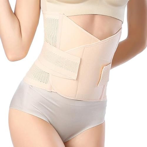 MuistA Unisex Rückenstützgürtel atmungsaktive Rückenbandage zur Linderung von Schmerzen Rückengurt innovative Lendenwirbelstütze (Beige, XL)