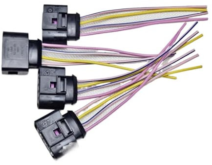 DZSGJNOF Zündmodul 4 PCS Zündspule Anschlüsse Reparatur Kabelbaum Stecker Für VW Für Passat Für Jetta Für Golf Für Touareg 1J0973724 4B0973724 Zündspule für einen Automotor
