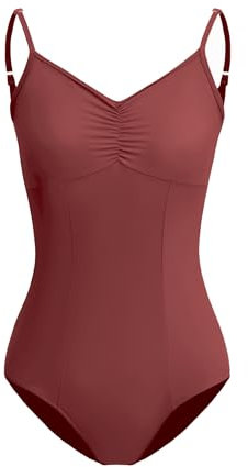 ZYXWVU Ballett Trikot Damen Ärmellos Rückenfrei Ballett Body Tanzbody Damen, C20-rot,S