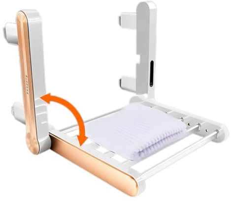Calentador de Toallas, toallero con calefacción, toallero con calefacción eléctrica de 58 W, toallero con radiador Plegable con diseño Giratorio de 90 °, termostático automático, Tubo de Calor